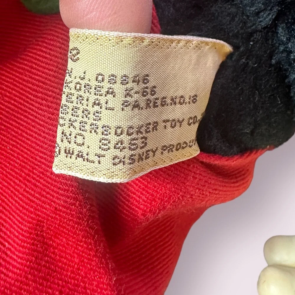 Vintage Disney Applause Mickey Mouse Christmas Plush Stuffed Animal Plastic Face